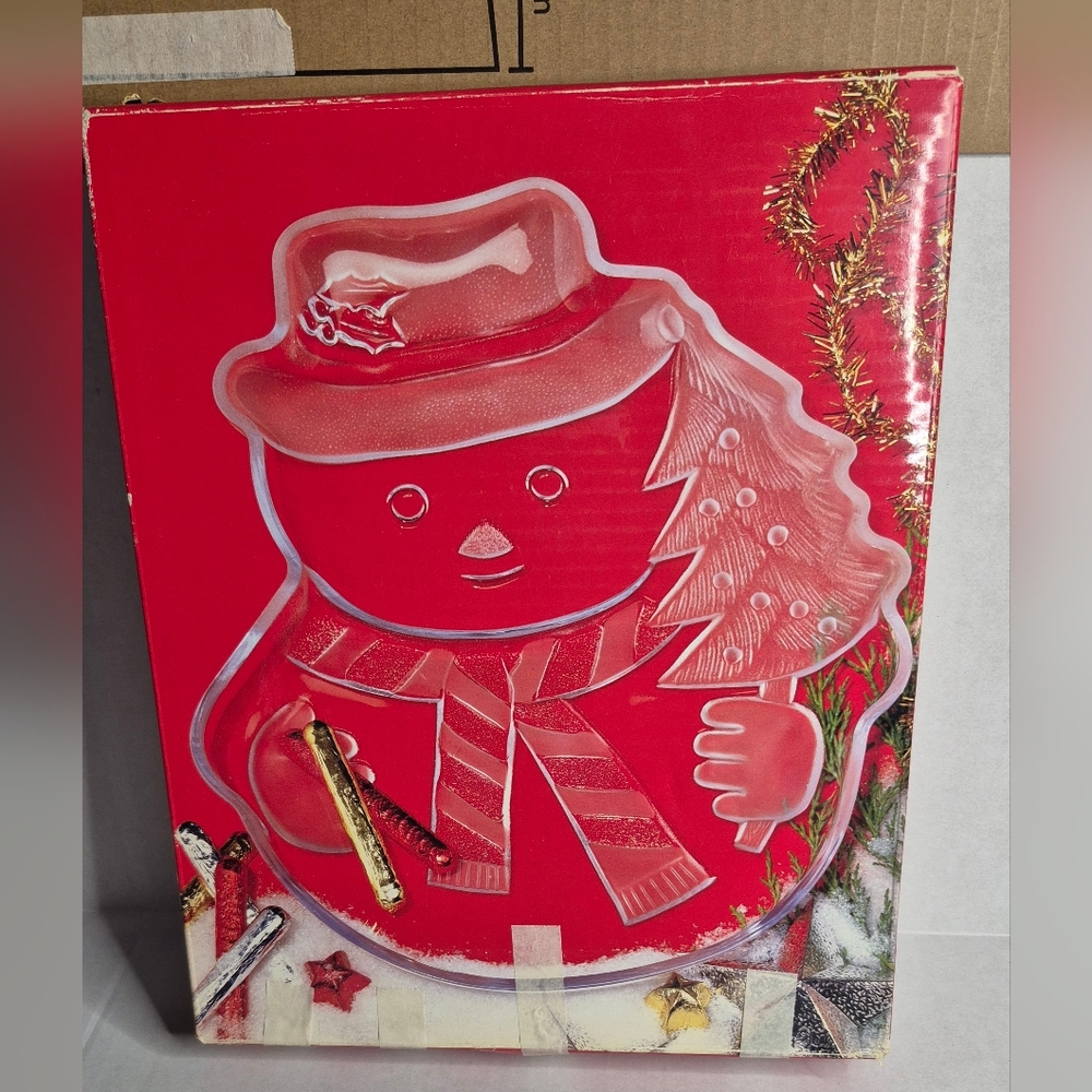 Festive Red Snowman Tray‎